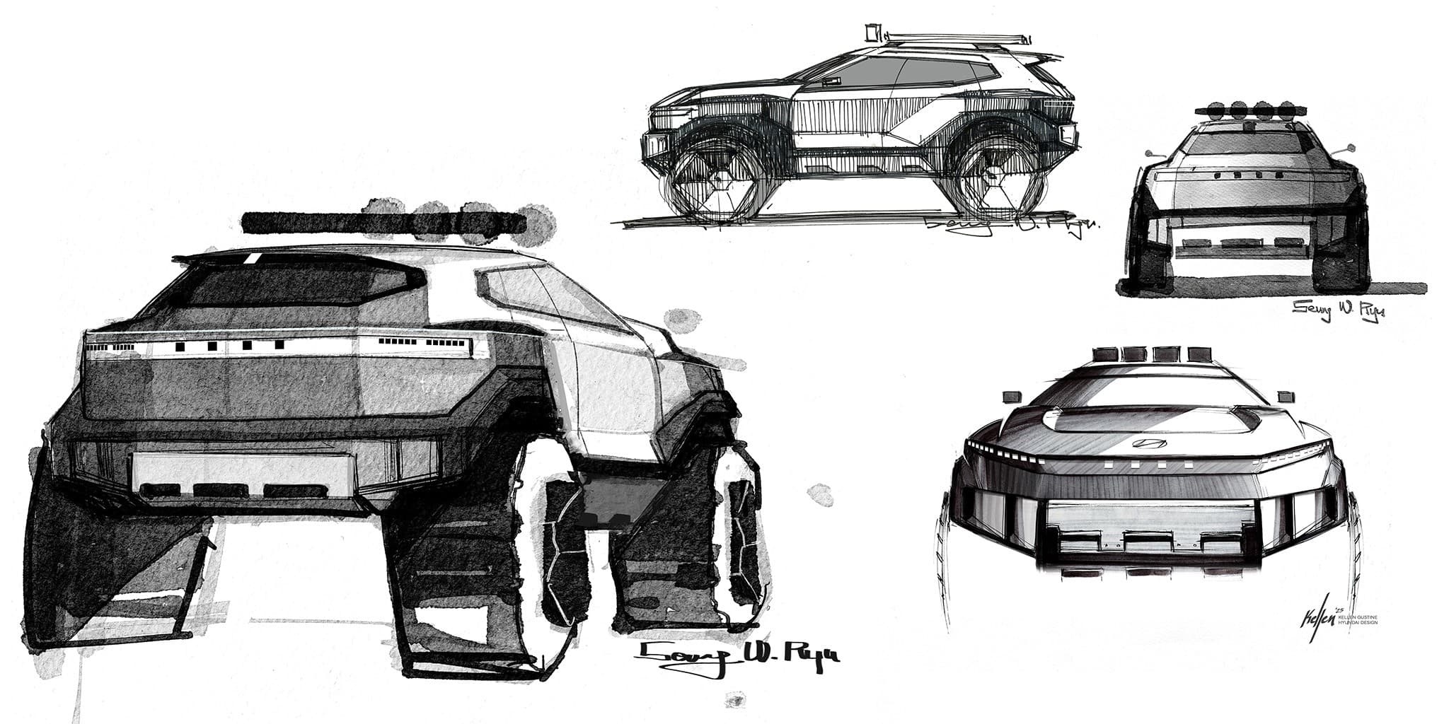 HYUNDAI HÉ LỘ HÌNH ẢNH PHÁC THẢO CỦA MẪU XE CONCEPT ĐỊA HÌNH "CRATER" TRƯỚC THỀM TRIỂN LÃM LOS ANGELES 2025